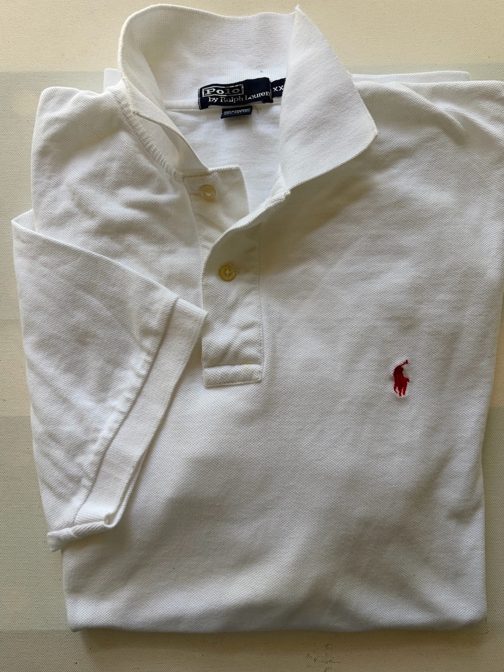 Polo Ralph Lauren Polo Mens XXL Classic Fit Short Sleeve Pique Pony Logo White - Picture 4 of 9